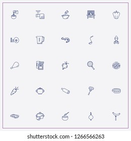 icon set about cooking with keywords radish, add salt to bowl and sausage