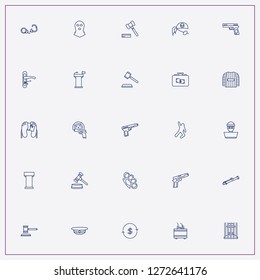 icon set about criminal with keywords money case, hummer of justice and hammer of justice