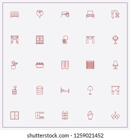 icon set about decor with keywords cupboard, lamp and office chair