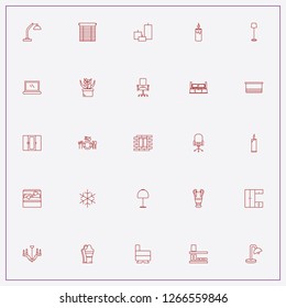 icon set about decor with keywords hall wardrobe, bricks and book shelve