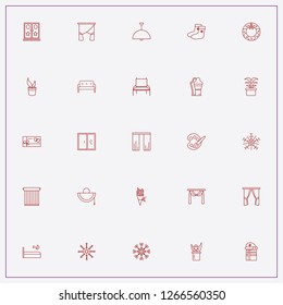 icon set about decor with keywords plant in pot, plants in pot and new year presents
