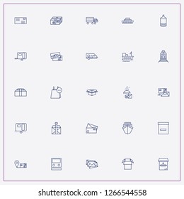 icon set about delivery with keywords mail adress location, mail envelope and train