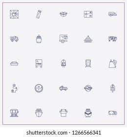 icon set about delivery with keywords free delivery, parcel delivery and sandwich