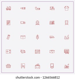 icon set about delivery with keywords sandwich, mail adress location and mail envelope