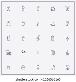 icon set about drink with   cappuccino, teabag and drinks glasses