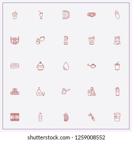 icon set about drink with keywords sake meat, water drop and cocktail