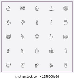 icon set about drink with keywords wine bottle, beer glass and coffee cup