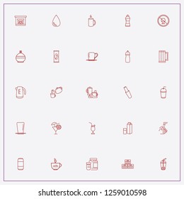 icon set about drink with keywords coffee cup, electric kettle and tea pot