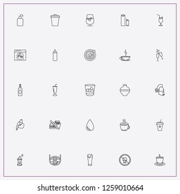 icon set about drink with keywords pitcher, cappuccino and coctail glass