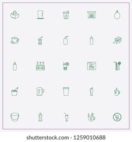 icon set about drink with keywords coffee cup, baby milk bottle and honey tea