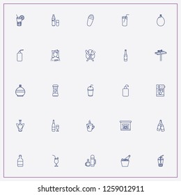 icon set about drink with keywords fireplace, bottles of beer and drink shaker