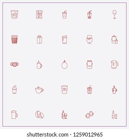 icon set about drink with keywords glass, viski glass and tea cup