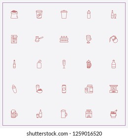 icon set about drink with keywords jug, beer bottle and coffee cup