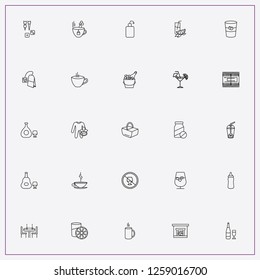 icon set about drink with keywords tea bag, juice cup and fireplace
