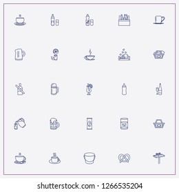 icon set about drink with keywords faucet, no alcohol and tea glass
