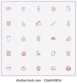 icon set about drink with keywords tea ceremony, bottle with glass and beer can