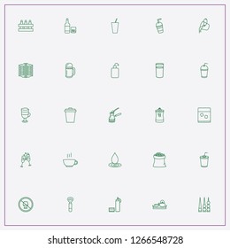 icon set about drink with keywords thermos, turkish coffee and juice cup