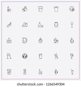 icon set about drink with keywords christmas mug, no alcohol and baby nipple