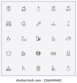 icon set about drink with keywords strainer, night club and pour water