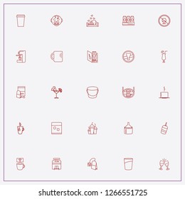 icon set about drink with keywords juice cup, baby with nipple and bill payment restaurant