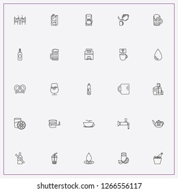 icon set about drink with keywords beer, cigarette with alcohol and mug