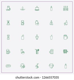 icon set about drink with keywords baby cup, water drop and milk bottle