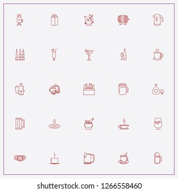 icon set about drink with keywords beer cover, electric kettle and cocktail glass
