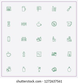 icon set about drink with keywords viski glass, cocktail and bottle with glass