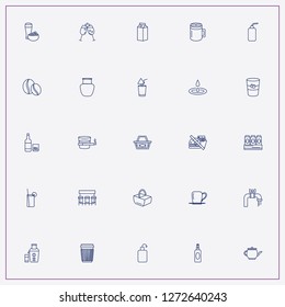 icon set about drink with keywords cocktail, on fast food and beer glass