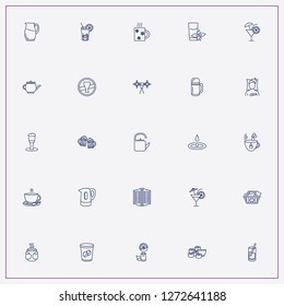 icon set about drink with keywords water drop, pub doors and honey tea