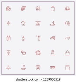 icon set about ecology with keywords enviroment safety, battery recycle and electrical car