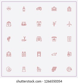 icon set about ecology with keywords eco house, cactus tree and farm