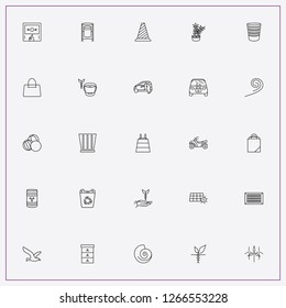 icon set about ecology with keywords barrier triangle, plant root and windmills