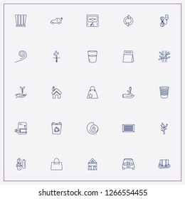 icon set about ecology with keywords air exhaust, bag and eco house