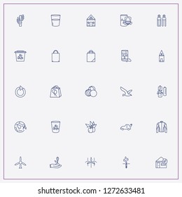 icon set about ecology with keywords apple branch, cactus tree and battery recycle