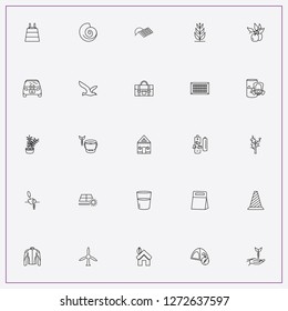 icon set about ecology with keywords radioactive barrel, sun battery and apple branch