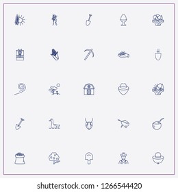 icon set about farm with keywords shovel, duck and wheelbarrow