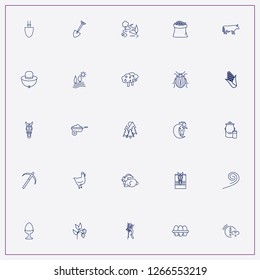 icon set about farm with keywords field path, corn and wheelbarrow