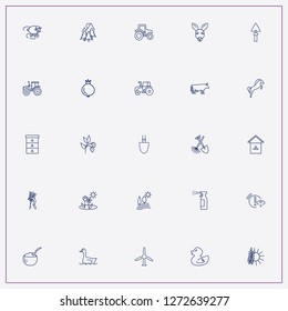 icon set about farm with keywords duck, beetroot and horse