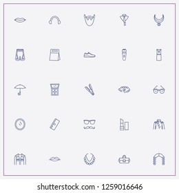 icon set about fashion with keywords sport shoe, beard and necklace