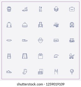 icon set about fashion with keywords bag, lips and boots