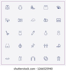 icon set about fashion with keywords nailing, horse swing and sport shirt