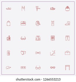 icon set about fashion with keywords cosmetic bag, road fork and man shoe