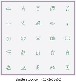 icon set about fashion with keywords scissor, barber razor and necklace