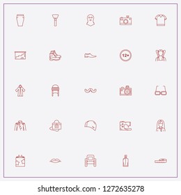 icon set about fashion with keywords measuring centimeter, young girl and hand bag