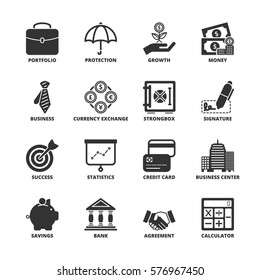 Icon set about finance