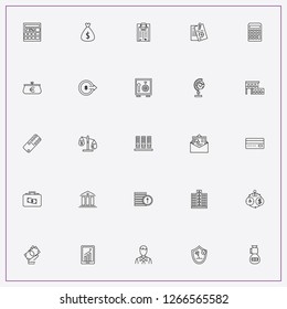 icon set about finance with   time money, bank and manager