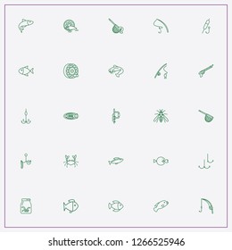 icon set about fishing with keywords fishing rod, fish and ice fishing drill