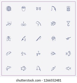 icon set about fishing with keywords bait for fish, fishes and fish bait