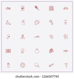 icon set about fitness with keywords measuring centimeter, skipping rope and boxing